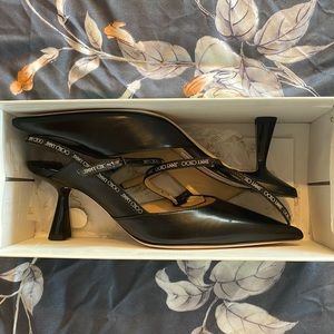 NBW All real leather Jimmy Choo 1-1 1/2 inc heel women size 7 black